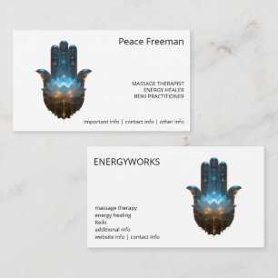 Tarjeta De Visita Iluminación del Loto Diseño de Mano Hamsa
