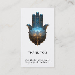 Tarjeta De Visita Iluminación del Loto | Diseño de Mano Hamsa