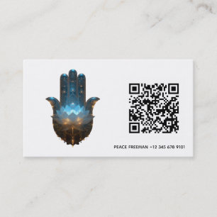 Tarjeta De Visita Iluminación del Loto Diseño de Mano Hamsa