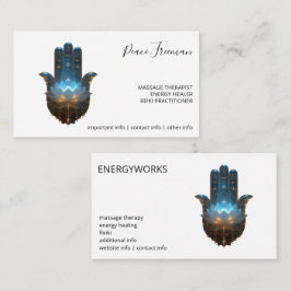 Tarjeta De Visita Iluminación del Loto | Diseño de Mano Hamsa