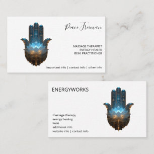 Tarjeta De Visita Iluminación del Loto Diseño de Mano Hamsa