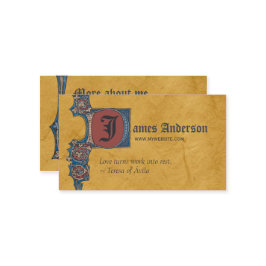 Tarjeta De Visita Iluminación medieval Bute CC0263 Añadir su primer