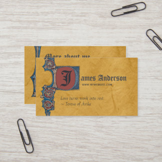 Tarjeta De Visita Iluminación medieval Bute CC0263 Añadir su primer