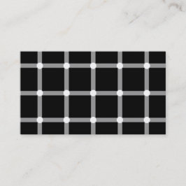 Tarjeta De Visita Ilusión óptica blanco y negro de moda y moderna