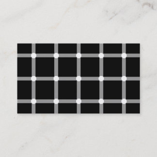Tarjeta De Visita Ilusión óptica blanco y negro de moda y moderna