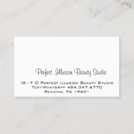 Tarjeta De Visita Ilusión perfecta Servicios de Beauty Studio Black 