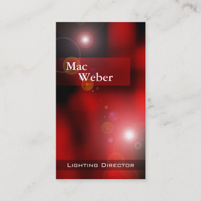 Tarjeta De Visita Ilusiones - director Tech Lighting Design de la (Anverso)