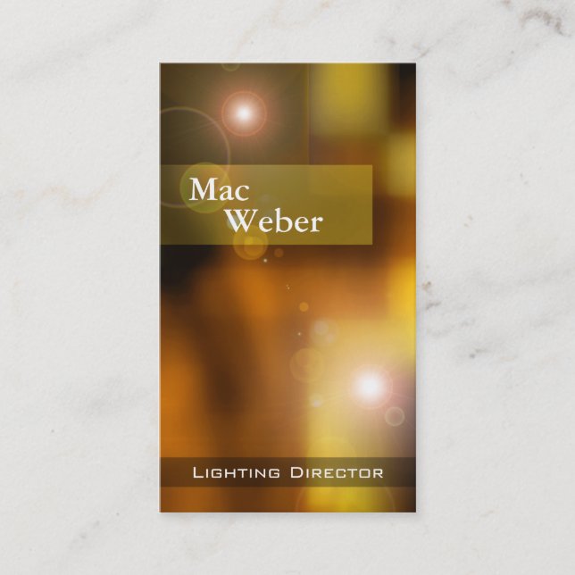 Tarjeta De Visita Ilusiones - director Tech Lighting Design de la (Anverso)