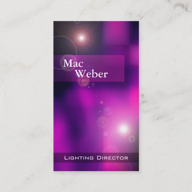 Tarjeta De Visita Ilusiones - director Tech Lighting Design de la (Anverso)