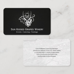 Tarjeta De Visita Ilustración a mano de bodega Eventos Catering