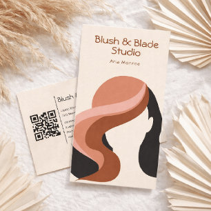 Tarjeta De Visita Ilustración abstracta moderna Salón de peluquería