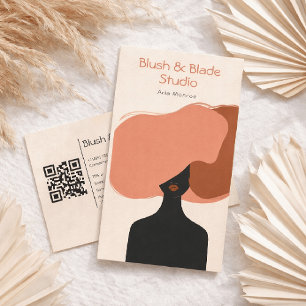 Tarjeta De Visita Ilustración abstracta moderna Salón de peluquería