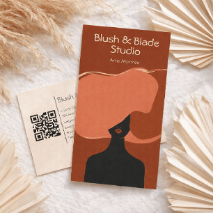 Tarjeta De Visita Ilustración abstracta moderna Salón de peluquería