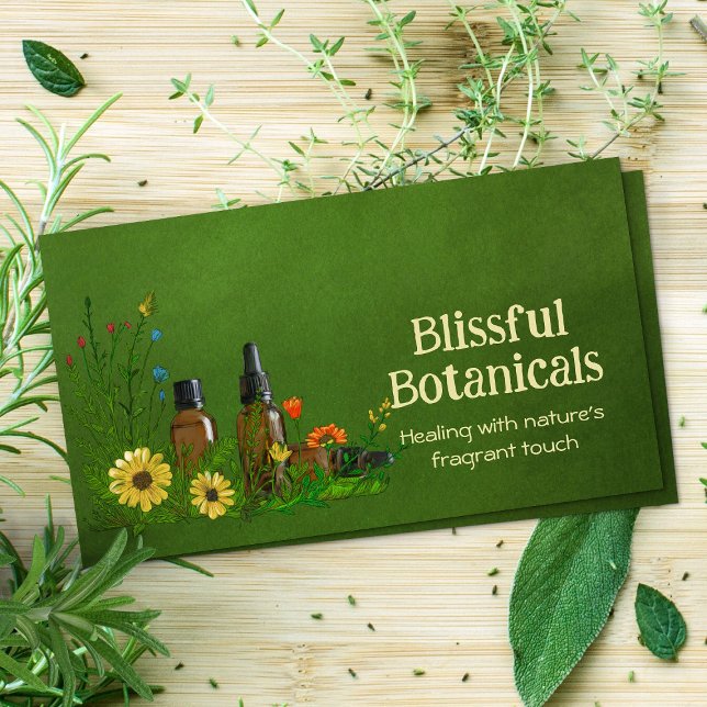 Tarjeta De Visita Ilustracion acuarela de la práctica de la aromater (Subido por el creador)