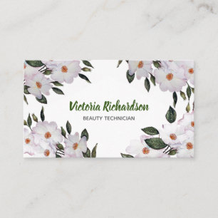 Tarjeta De Visita Ilustracion Ballerina Roses rosados pálidos
