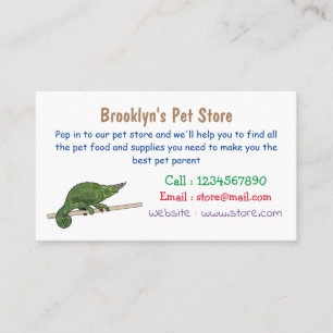 Tarjeta De Visita Ilustracion chameleon personalizado de Jackson