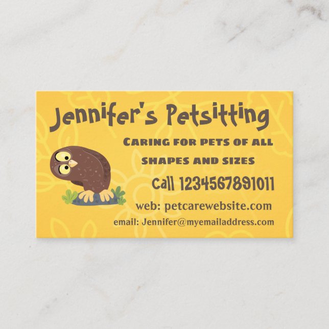 Tarjeta De Visita Ilustracion curioso y gracioso de personalizado de (Anverso)