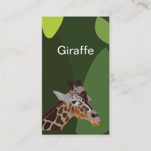 Tarjeta De Visita Ilustracion de animales de jirafa