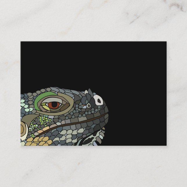 Tarjeta De Visita Ilustracion de animales Iguana Lizard (Anverso)