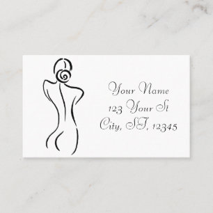 Tarjeta De Visita Ilustracion de arte femenino Thunder_Cove