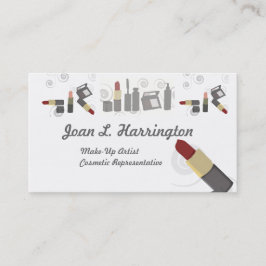 Tarjeta De Visita Ilustracion de belleza Ojo y Artista de maquillaje