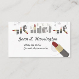 Tarjeta De Visita Ilustracion de belleza Ojo y Artista de maquillaje