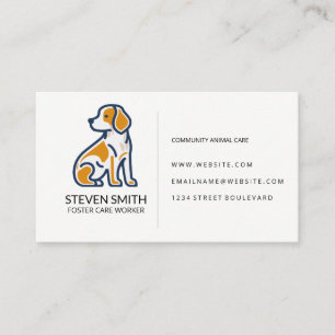 Tarjeta De Visita Ilustracion de Cachorro   Tienda de animales