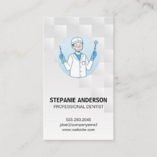 Tarjeta De Visita Ilustración de dentista   Atención médica