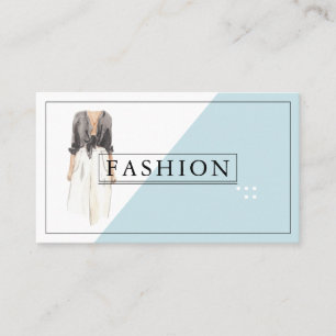 Tarjeta De Visita Ilustración de diseño de moda en acuarela