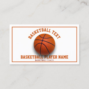 Tarjeta De Visita Ilustración de entrenador de baloncesto para equip