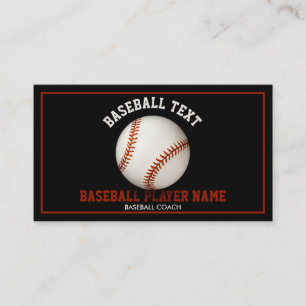 Tarjeta De Visita Ilustración de entrenador de béisbol para equipos