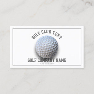 Tarjeta De Visita Ilustración de entrenador de golf para lecciones y