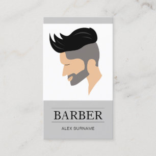 Tarjeta De Visita Ilustración de estilo de peinado masculino moderno