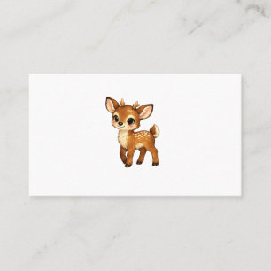 Tarjeta De Visita Ilustración de guardería de ciervos del bosque de