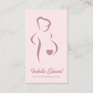 Tarjeta De Visita Ilustración de identidad de doula de maternidad de