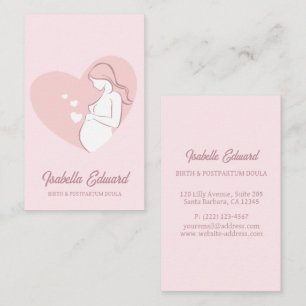 Tarjeta De Visita Ilustración de identidad de doula de maternidad de