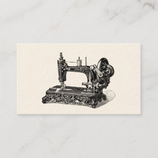 Tarjeta De Visita Ilustracion de la máquina de coser de los 1800s