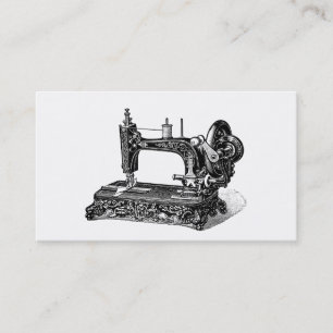 Tarjeta De Visita Ilustracion de la máquina de coser de los 1800s