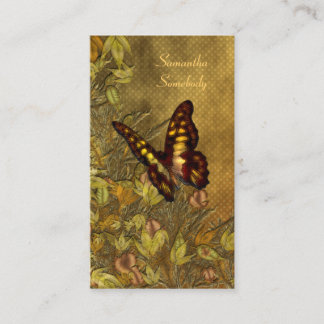Tarjeta De Visita Ilustracion de la mariposa del estilo del vintage