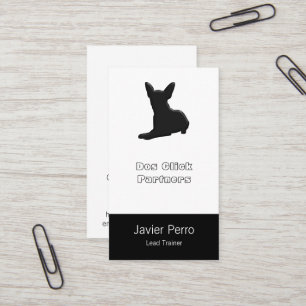 Tarjeta De Visita Ilustracion de la silueta de la chihuahua del