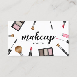Tarjeta De Visita Ilustración de Maquillaje Artista de Maquillaje Co