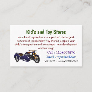 Tarjeta De Visita Ilustracion de motocicleta púrpura de Sidecar