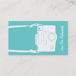 Tarjeta De Visita Ilustracion de película fotográfica retro azul de