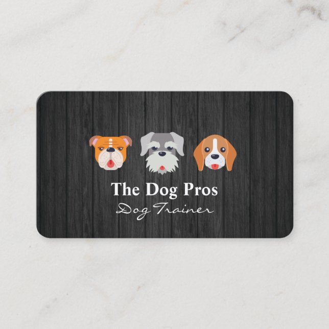 Tarjeta De Visita Ilustración de Perritos Lindos  (Anverso)