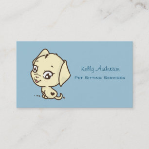 Tarjeta De Visita Ilustracion de perro con cachorro