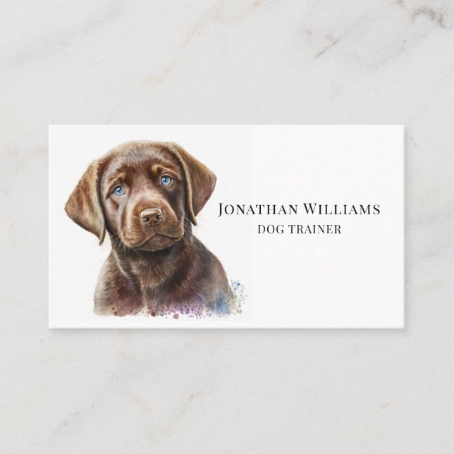 Tarjeta De Visita Ilustracion De Perro O De Conducta (Anverso)