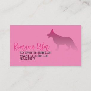 Tarjeta De Visita Ilustracion de perro pastor negro