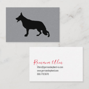 Tarjeta De Visita Ilustración de perro pastor negro