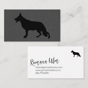 Tarjeta De Visita Ilustracion de perro pastor negro
