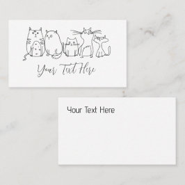 Tarjeta De Visita Ilustracion de Personalizado de arte de la línea d